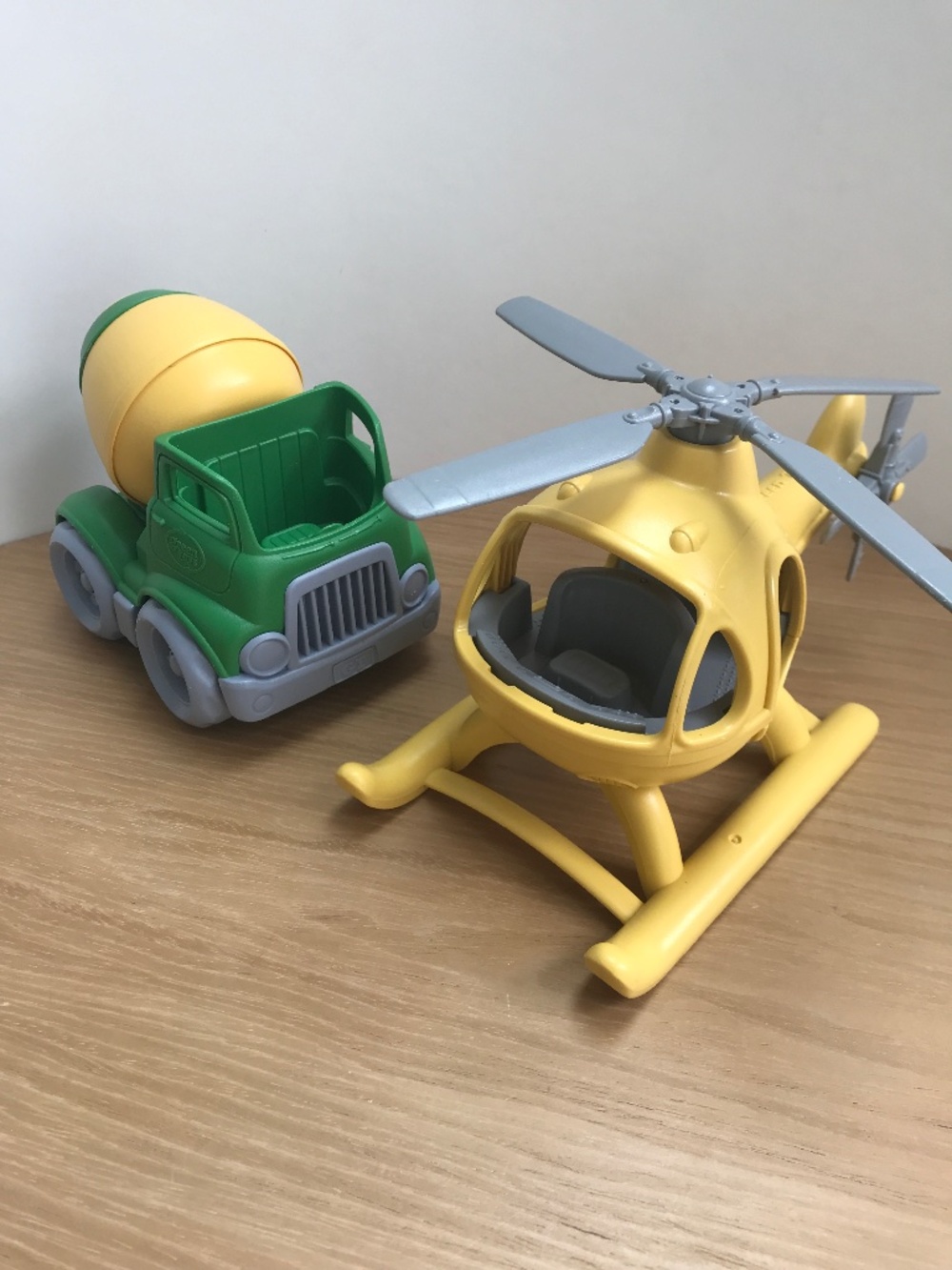 Green Toys Helicopter and Mini Cement Truck